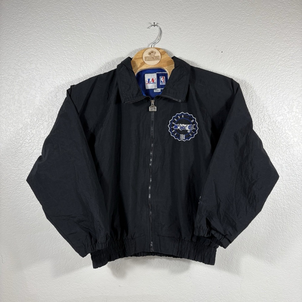 Vintage 90s NBA Orlando Magic Basketball Logo Athletic Windbreaker Jacket Large